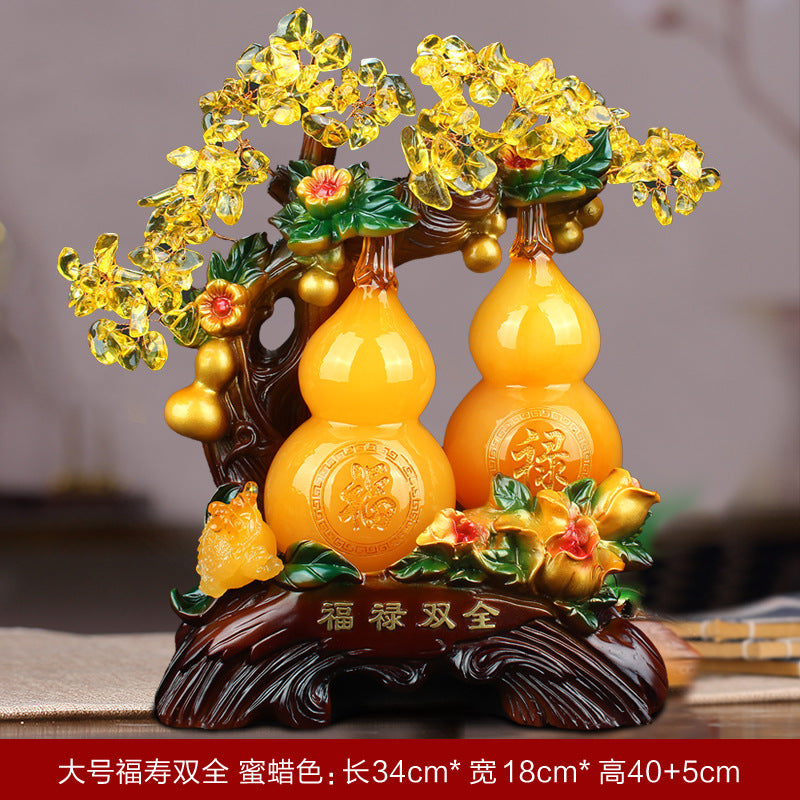 【提升财运-风水摆件】葫芦发财树饰品摆件