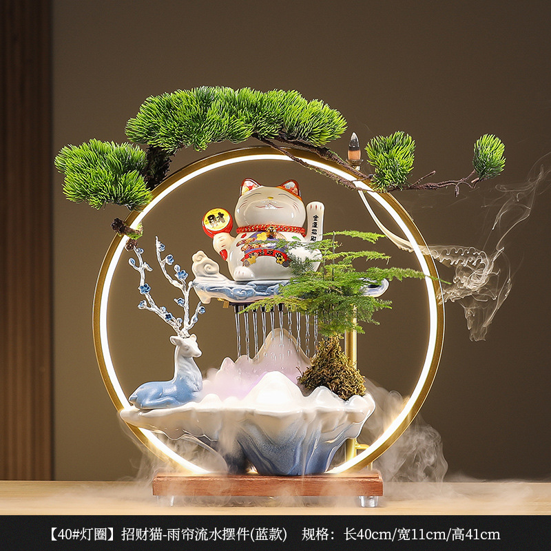 【提升财运-风水摆件】流水招财猫摆件
