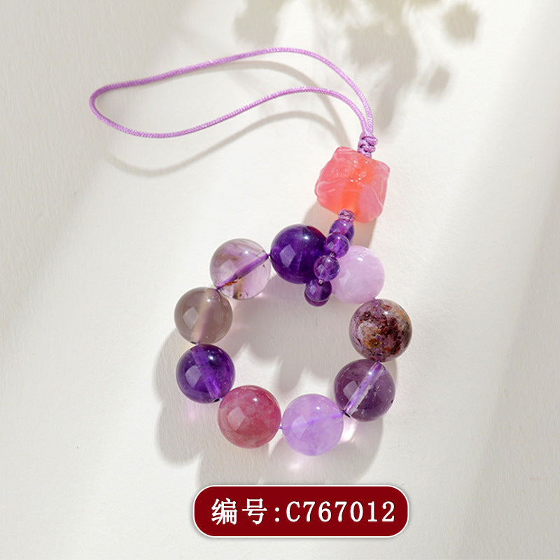 【提升运势-风水饰品】天然多宝紫水晶九紫离火手链