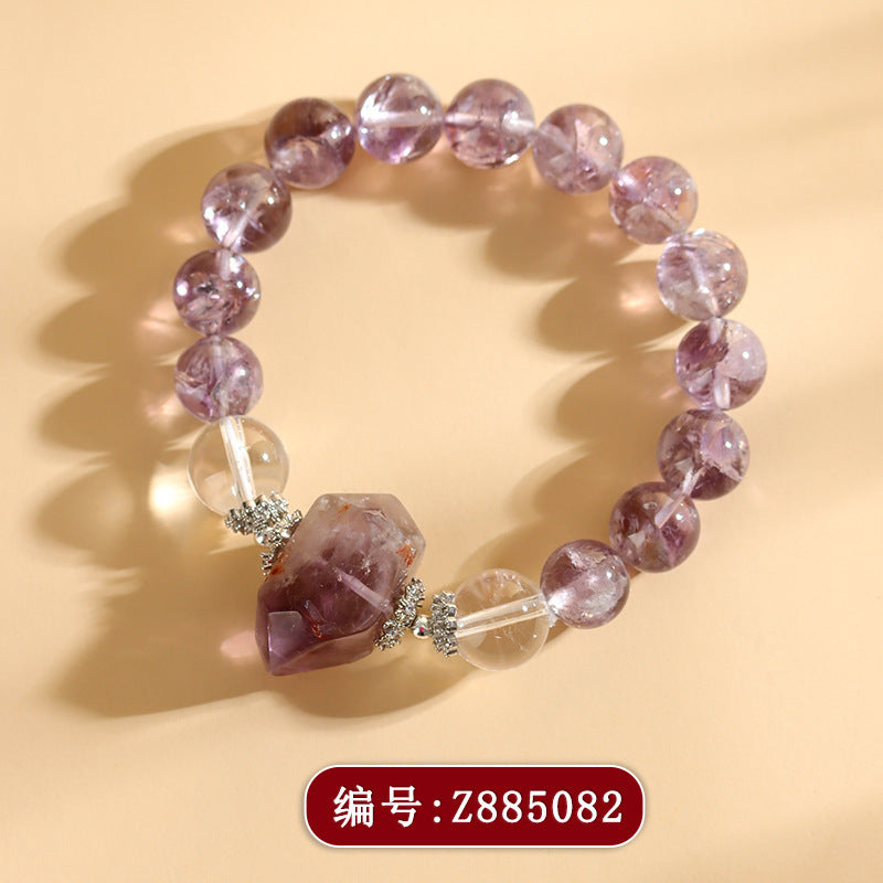 【提升运势-风水饰品】天然多宝紫水晶九紫离火手链