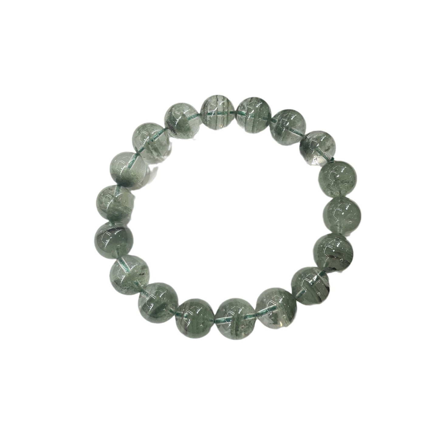 【提升事业-风水饰品】天然绿幽灵手串满天星千层绿幽灵手链