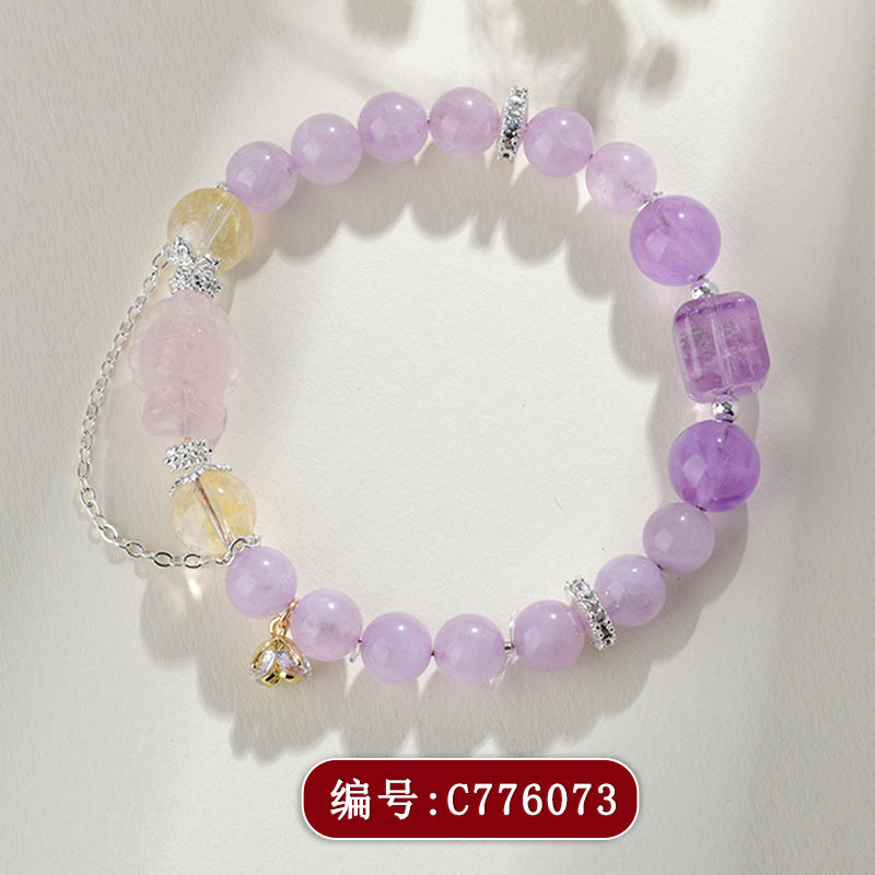 【提升运势-风水饰品】天然多宝紫水晶九紫离火手链