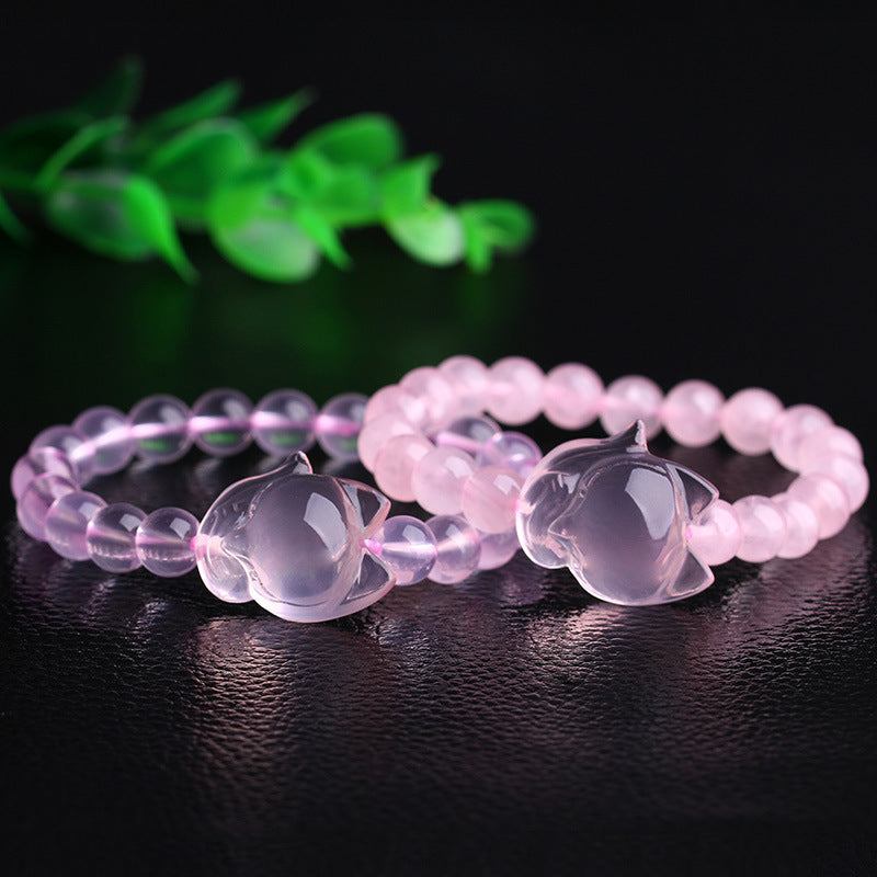 【增強感情-風水飾品】天然粉水晶賺緣愛情飾品手串