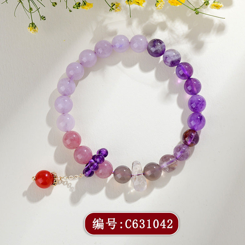 【提升运势-风水饰品】天然多宝紫水晶九紫离火手链