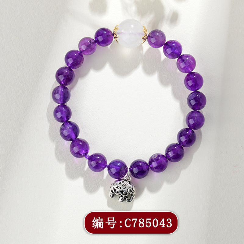 【提升运势-风水饰品】天然多宝紫水晶九紫离火手链