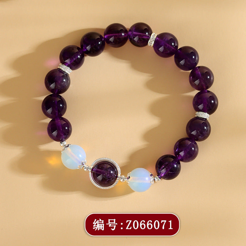 【提升运势-风水饰品】天然多宝紫水晶九紫离火手链