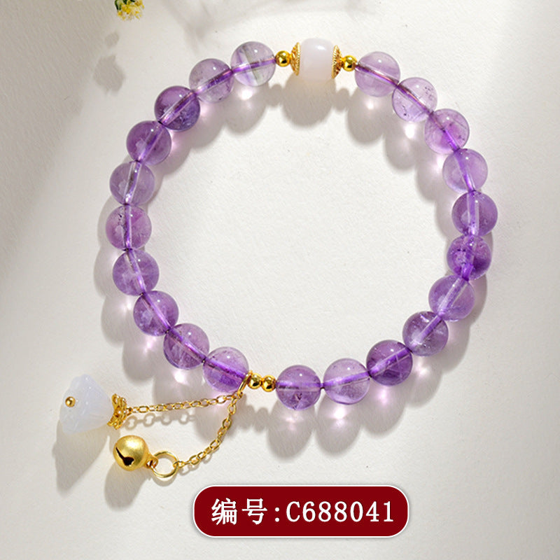 【提升运势-风水饰品】天然多宝紫水晶九紫离火手链